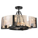 Golden - 3164-4SF BLK-AWG - Four Light Semi-Flush Mount - Aenon - Matte Black