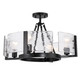Golden - 3164-4SF BLK-HWG - Four Light Semi-Flush Mount - Aenon - Matte Black