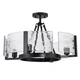 Aenon Four Light Semi-Flush Mount (3164-4SF BLK-HWG)