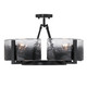 Aenon Four Light Semi-Flush Mount (3164-4SF BLK-SWG)