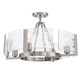 Golden - 3164-4SF PW-HWG - Four Light Semi-Flush Mount - Aenon - Pewter