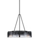 Aenon Six Light Chandelier (3164-6 BLK-SWG)