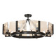 Golden - 3164-8SF BLK-AWG - Eight Light Semi-Flush Mount - Aenon - Matte Black