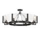 Golden - 3164-8SF BLK-HWG - Eight Light Semi-Flush Mount - Aenon - Matte Black