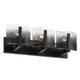 Golden - 3164-BA3 BLK-SWG - Three Light Vanity - Aenon - Matte Black