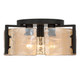 Aenon Three Light Flush Mount (3164-FM BLK-AWG)