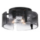 Golden - 3164-FM BLK-SWG - Three Light Flush Mount - Aenon - Matte Black