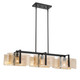 Golden - 3164-LP BLK-AWG - Three Light Island Pendant - Aenon - Matte Black