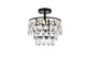 Elegant Lighting - 1103F12BK - Three Light Flush Mount - Mila - black