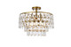 Elegant Lighting - 1103F18BR - Five Light Flush Mount - Mila - brass
