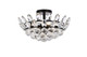 Elegant Lighting - 1105F16BK - Three Light Flush Mount - Emilia - Black
