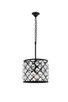 Elegant Lighting - 1204D14MB/RC - Three Light Pendant - Madison - Matte Black
