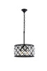 Elegant Lighting - 1213D16MB/RC - Four Light Pendant - Madison - Matte Black