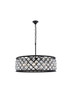 Elegant Lighting - 1214D32MB/RC - Eight Light Chandelier - Madison - Matte Black