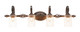 Toltec Lighting - 164-DG-300 - Four Light Bath Bar - Eleganté - Dark Granite