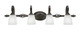 Toltec Lighting - 164-DG-460 - Four Light Bath Bar - Eleganté - Dark Granite