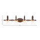 Eleganté Four Light Bath Bar (164-DG-461)