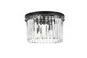 Elegant Lighting - 1238F16MB/RC - Three Light Flush Mount - Sydney - Matte Black