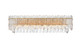 Elegant Lighting - 1780W27SG - Six Light Wall Sconce - Emilia - Satin Gold and Clear