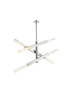 Elegant Lighting - 2085L3C - Six Light Pendant - Ari - Chrome and Clear