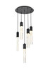 Elegant Lighting - 2089D20BK - Five Light Chandelier - Aurora - Black and Clear