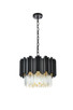 Elegant Lighting - 3400D16BK - Four Light Chandelier - Willow - Black and Clear