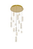 Elegant Lighting - 3500D28G - LED Pendant - Polaris - Gold