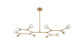 Elegant Lighting - 3508D56G - Ten Light Pendant - Zayne - Gold and Clear