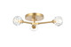 Elegant Lighting - 3508F18G - Three Light Flush Mount - Zayne - Gold and Clear