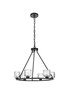 Elegant Lighting - 5100D26BK - Six Light Chandelier - Cadence - Black and Clear