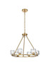 Elegant Lighting - 5100D26SG - Six Light Chandelier - Cadence - Satin Gold and Clear