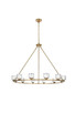Elegant Lighting - 5100D48SG - 12 Light Chandelier - Cadence - Satin Gold and Clear