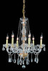 Elegant Lighting - 7956D24G/RC - Six Light Chandelier - Verona - Gold