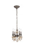 Elegant Lighting - 9104D10PW-GT/RC - Four Light Pendant - Lillie - Pewter