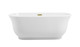 Elegant Lighting - BT10259GW-BGD - Soaking Bathtub - Coralie - Glossy White