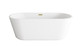 Elegant Lighting - BT10665GW-BGD - Soaking Bathtub - Odette - Glossy White