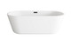 Elegant Lighting - BT10671GW-MBK - Soaking Bathtub - Odette - Glossy White