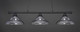 Toltec Lighting - 373-MB-429-CH - Three Light Bar - Oxford - Matte Black