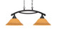 Toltec Lighting - 872-BC-624 - Two Light Island Pendant - Bow - Black Copper