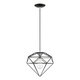 Livex Lighting - 49152-68 - One Light Pendant - Knox - Shiny Black w/Polished Chrome