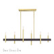 Denmark Six Light Linear Chandelier (49336-12)