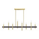 Livex Lighting - 49338-12 - Eight Light Linear Chandelier - Denmark - Satin Brass with Bronze