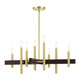 Livex Lighting - 49348-12 - Eight Light Chandelier - Denmark - Satin Brass w/ Bronzes