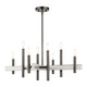 Livex Lighting - 49348-46 - Eight Light Chandelier - Denmark - Black Chrome w/ Brushed Nickels