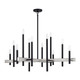 Livex Lighting - 49349-04 - 12 Light Foyer Chandelier - Denmark - Black with Brushed Nickel