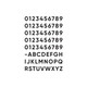 Dals - SQS15-NUM-BK - Number Pack 50# +27 Letters - Alto - BK