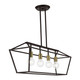 Devone Four Light Linear Chandelier (49437-07)