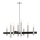 Livex Lighting - 49998-91 - Eight Light Chandelier - Helsinki - Brushed Nickel w/ Blacks