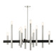 Livex Lighting - 49999-91 - 12 Light Chandelier - Helsinki - Brushed Nickel w/ Blacks