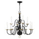 Livex Lighting - 5012-04 - 12 Light Chandelier - Williamsburg - Black w/ Antique Brasss